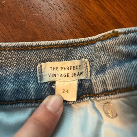 Madewell The Perfect Vintage Jean, Size 24, Distressed Light Wash - Picture 3 of 5